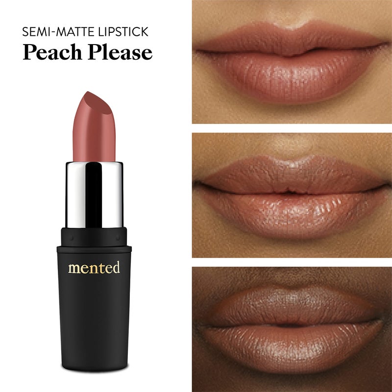 Mented Cosmetics Nude Lipstick for Women, Semi-Matte Long-Lasting Lip Stick, Moisturizing Vegan, Paraben & Cruelty-Free, Enhances All Complexions, Perfect for Everyday Makeup, Peach Please - Image 2